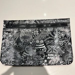 Marc By Marc Jacobs B&W Doodle Pouch